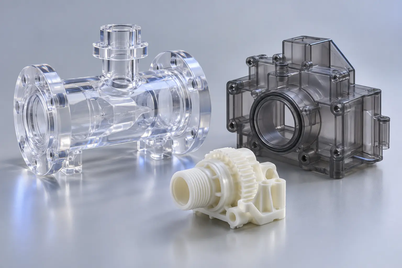 Clear and detailed resin components
